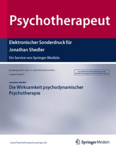 Shedler Studie über die Wirksamkeit von Psychotherapie